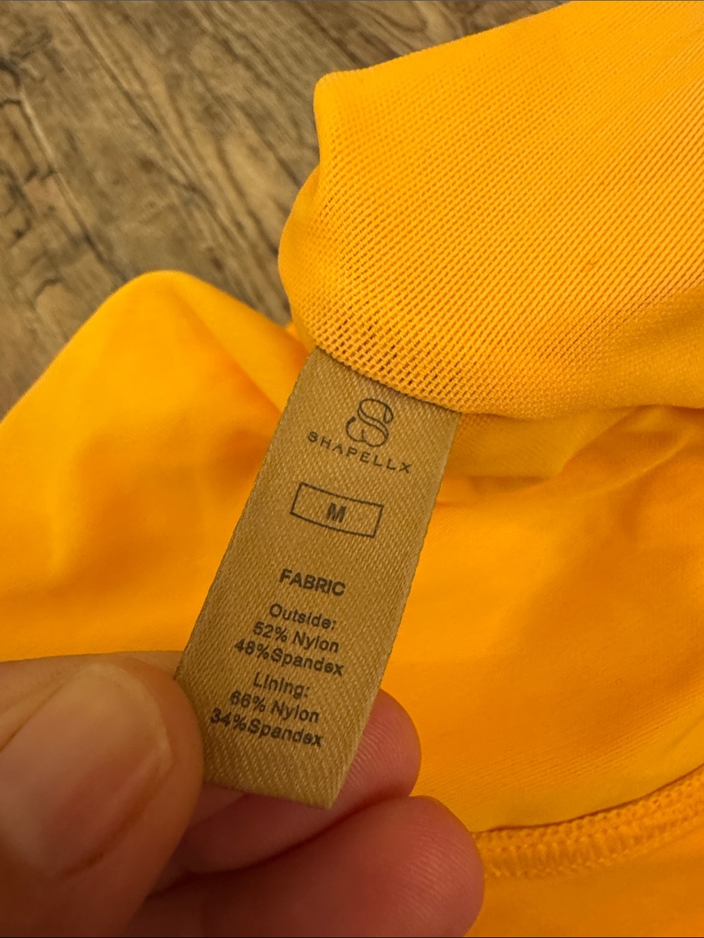Shapellx Golden Orange Yellow One-Piece Swimsuit with Ruched Sides - Picture 3 of 3